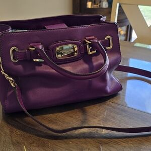 Michael Kors Purple Leather Handbag